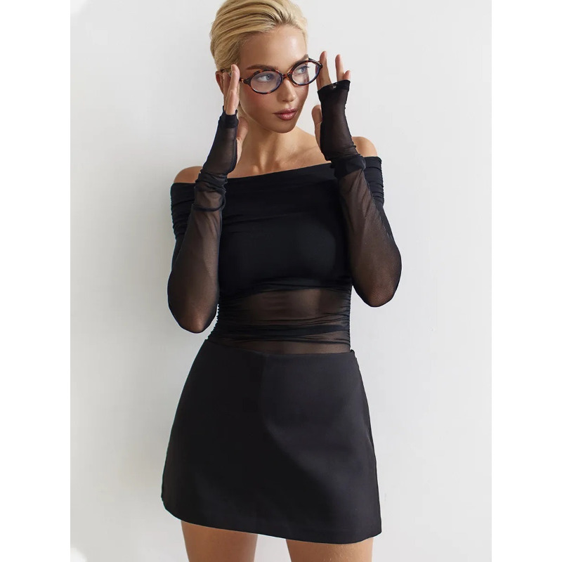 Blusa Feminina Transparente de - Blouse Off Shoulder avaliação e preço