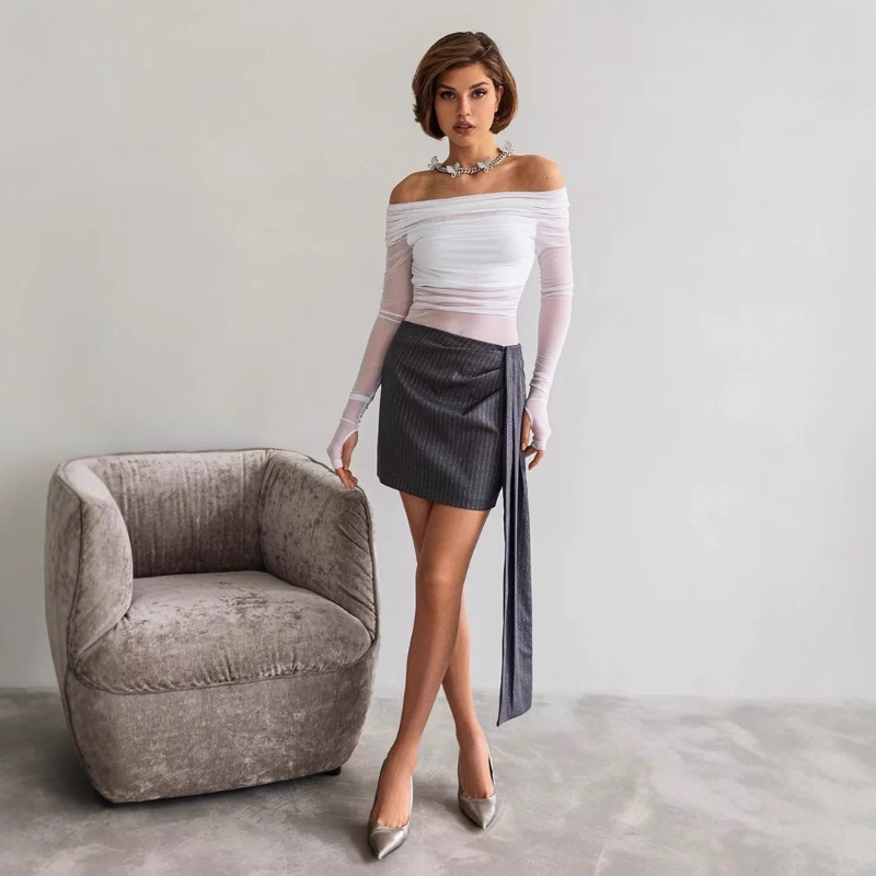 Blusa Feminina Transparente de - Blouse Off Shoulder avaliação e preço