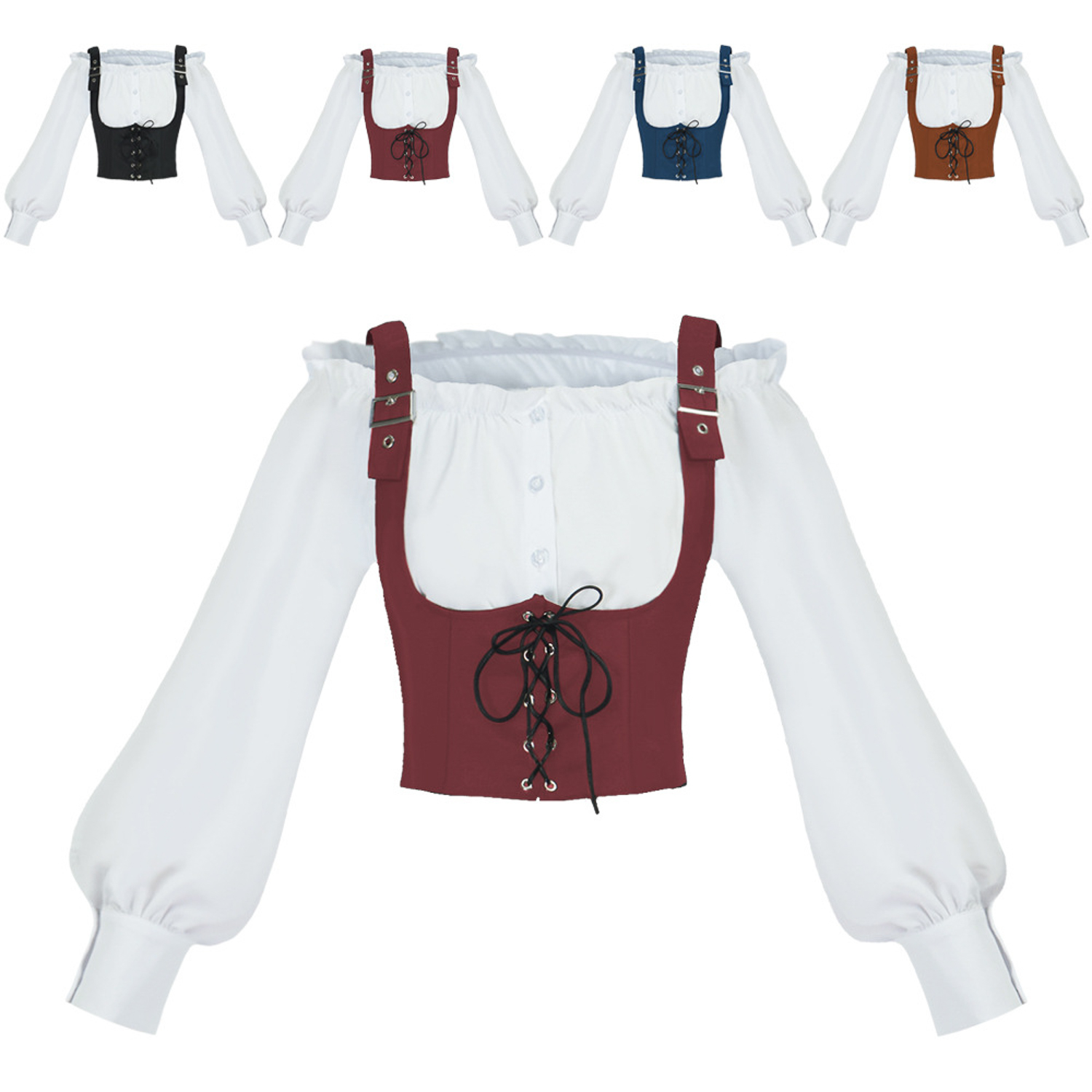 Conjunto de fantasia de duas p - Blouse Off Shoulder avaliação e preço