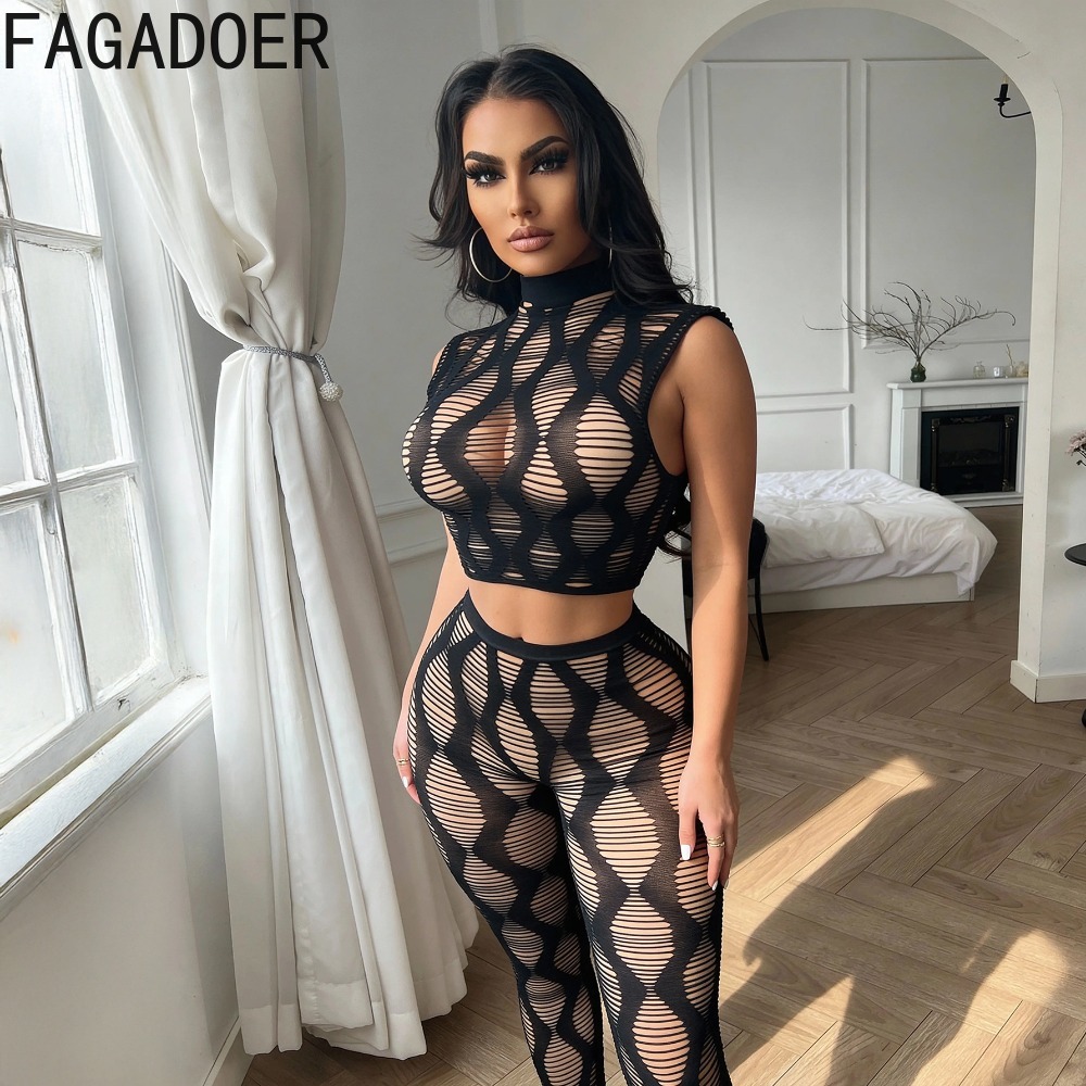 Conjunto de duas peças de malh - Crop Top Crochet avaliação e preço